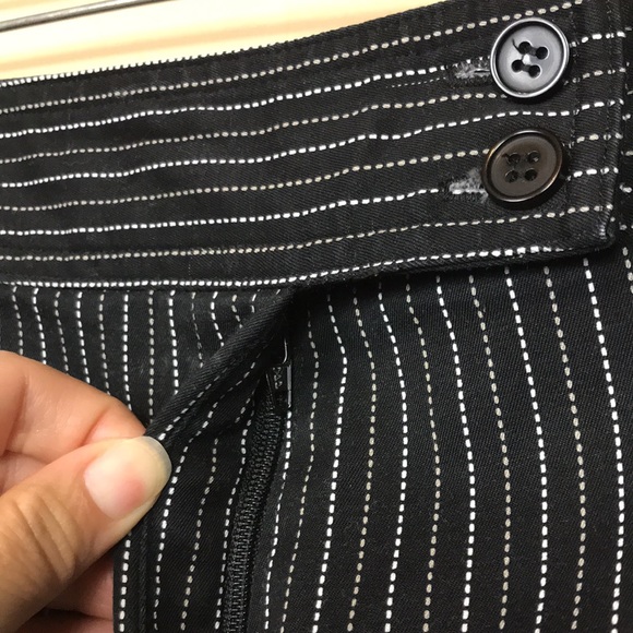 Lane Bryant Women’s Pinstripe Black White Taupe Capri Dress Pants - Picture 6 of 9